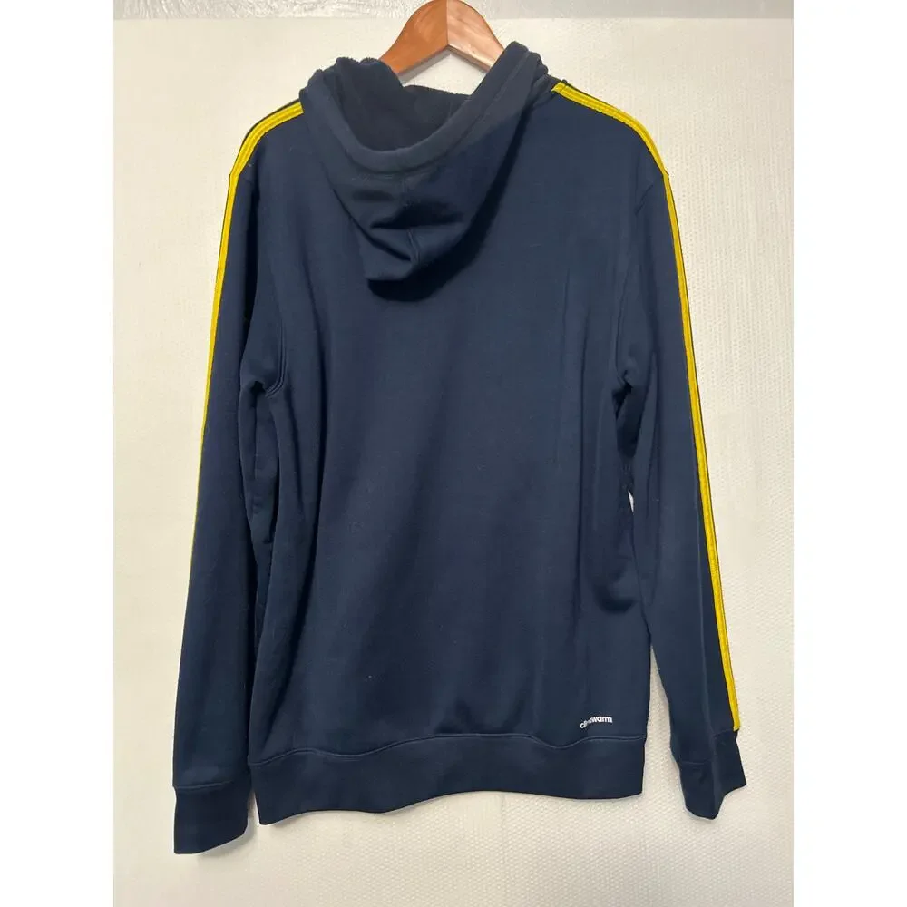 Michigan Wolverines Hoodie Adidas Men's Blue Maze Long Sleeve Sweatshirt‎ Medium